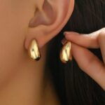 أقراط نسائية بتصميم قطرة أنيقة